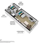 Beachside 1 B/R, W/2 Queen Beds, Ocean Drive Sobe