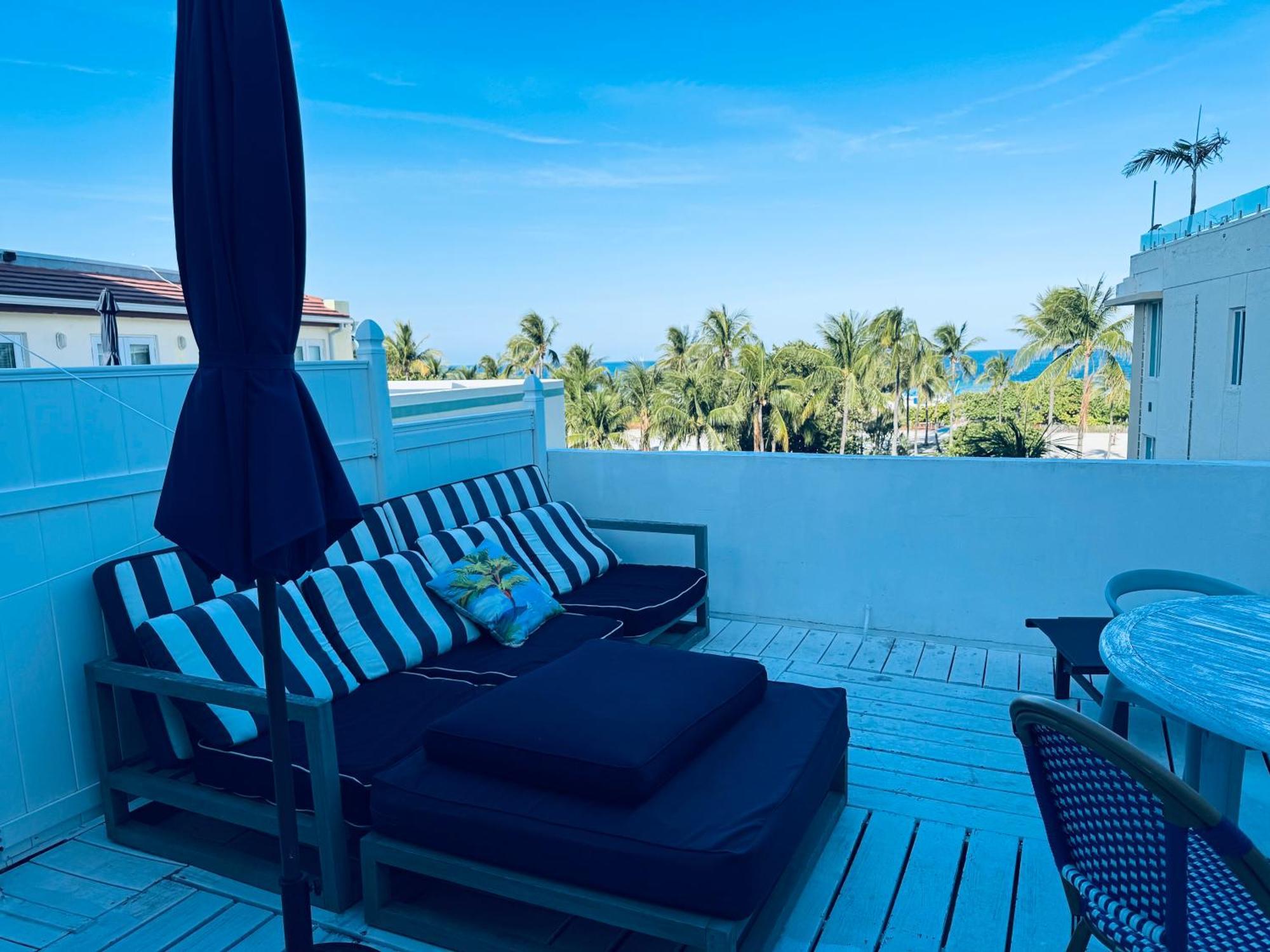 Sunrise Penthouse Ocean View Terrace Few Steps Away Sobe Aparthotel